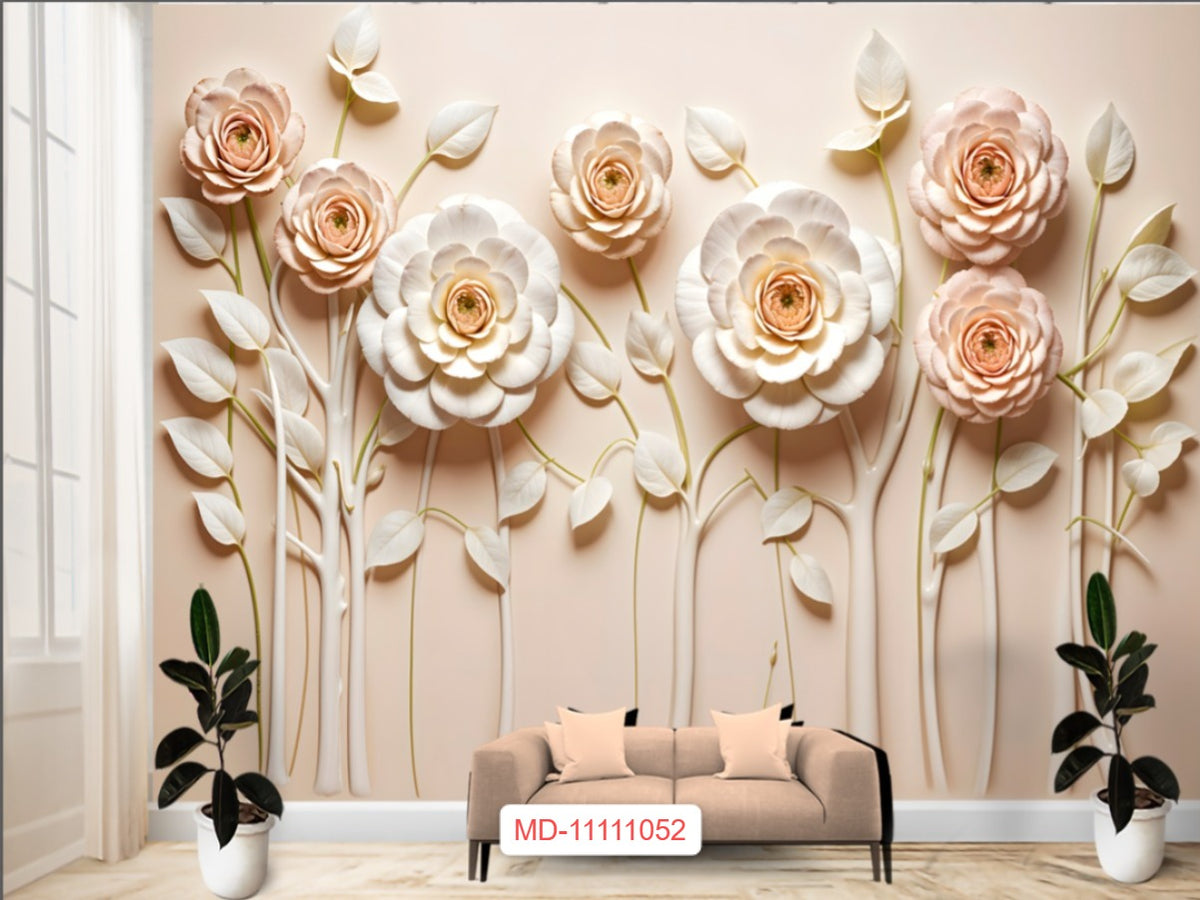 Wall mural MD-11111052, 3d flowers