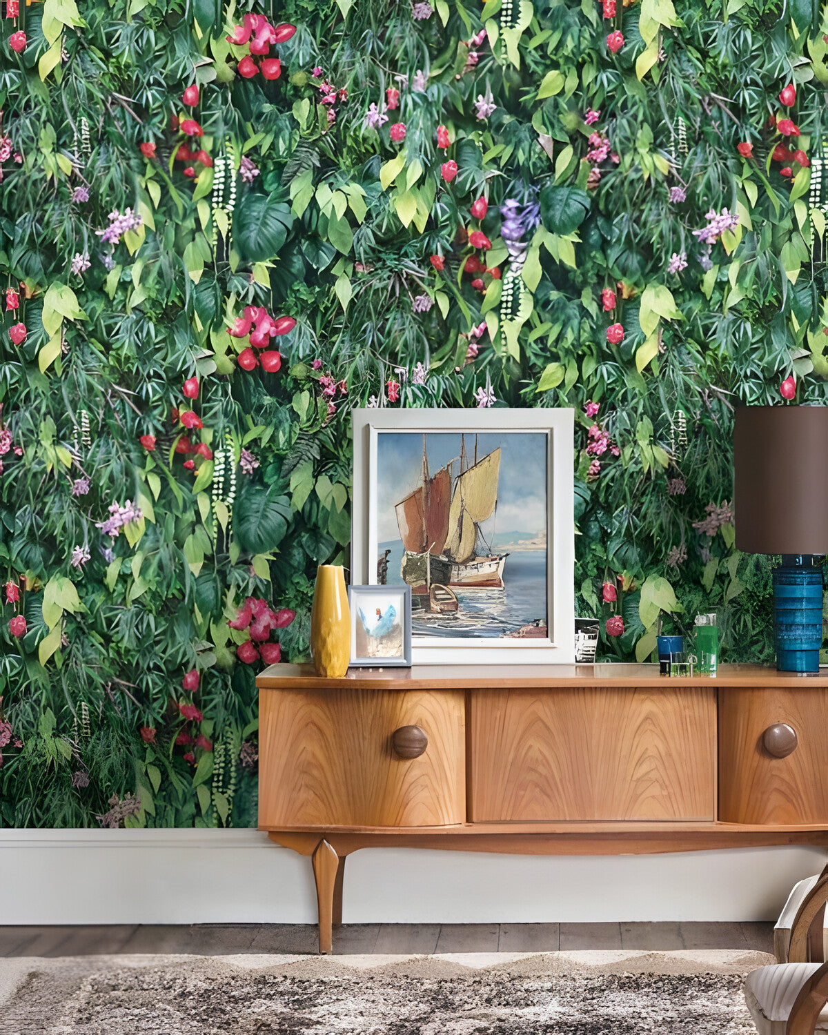 Korean Wallpaper in a room, natural collection