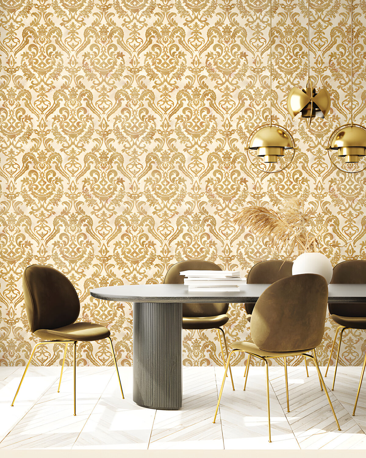 Korean Wallpaper in a room, steps collection