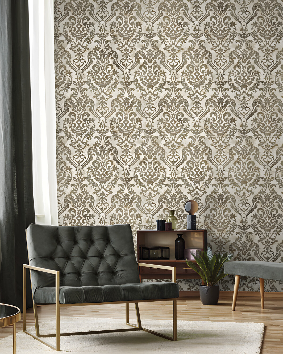 Korean Wallpaper in a room, steps collection